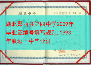 湖北郧西县第四中学2009年毕业证编号填写规则,1993年襄垣一中毕业证